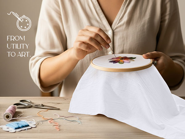 flour sack tea towels for embroidery, embroidery fabric