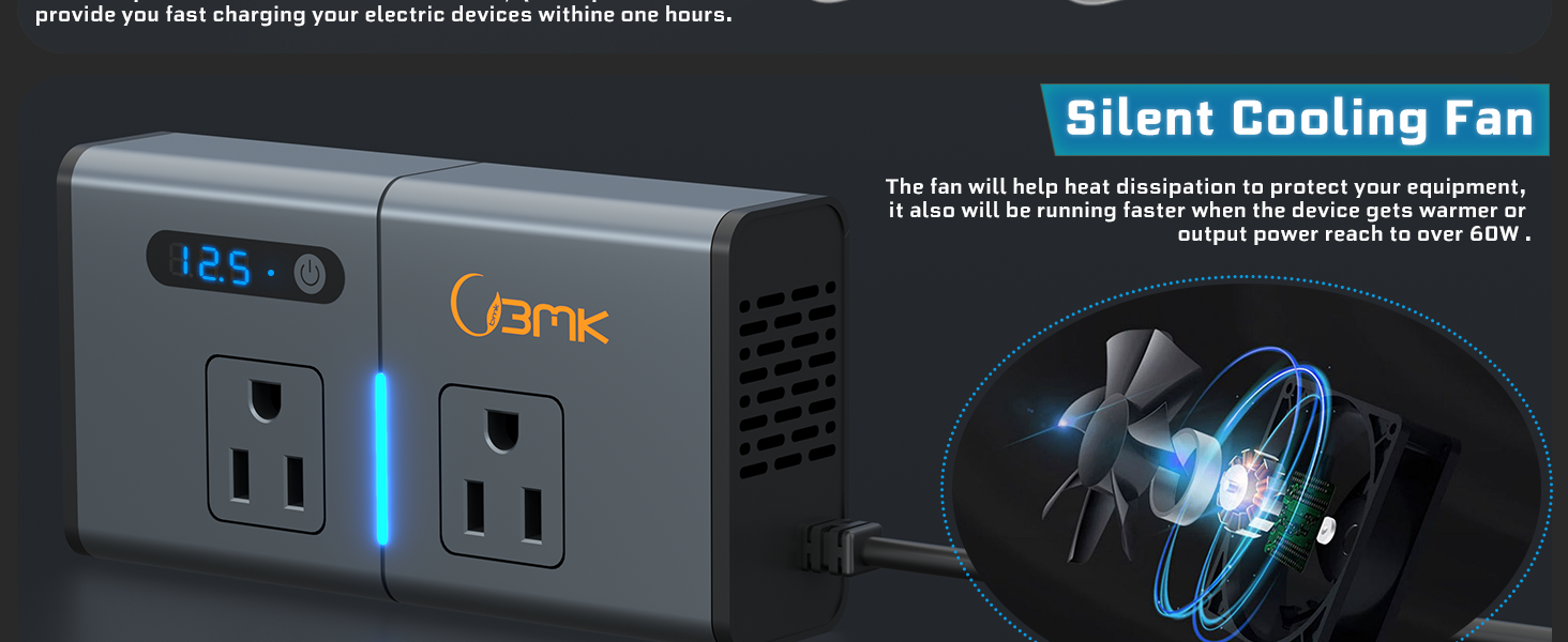 There is a cooling fan that is installed in the inverter