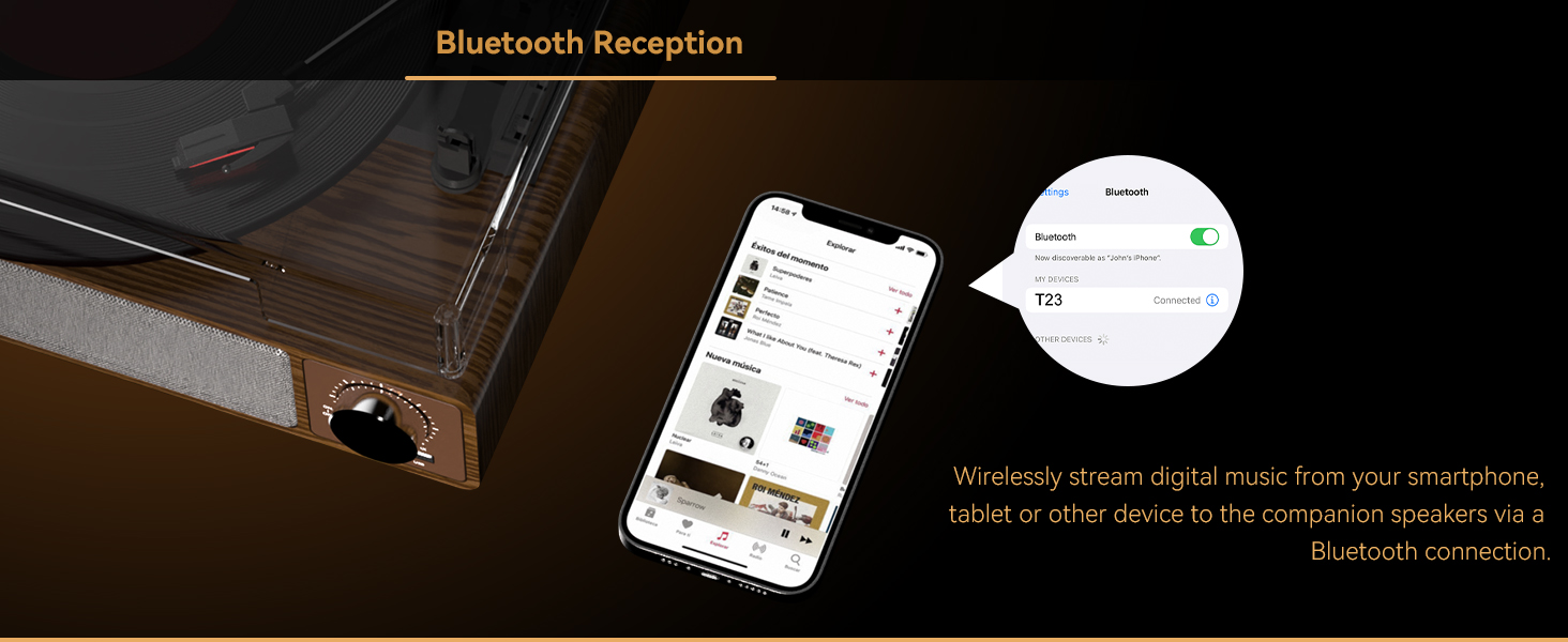 vinyl record player bluetooth