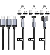 NetDot USB-C to USB-C Magnetic Charging Cable,Gen14 3in1 100W Fast Charging Type-C Magnetic Charg...
