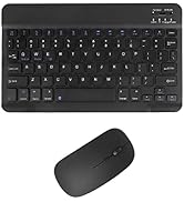 Wireless Bluetooth Keyboard and Mouse Combo, Ultra-Thin 2.4 GHz Wireless Keyboard and Mouse for i...