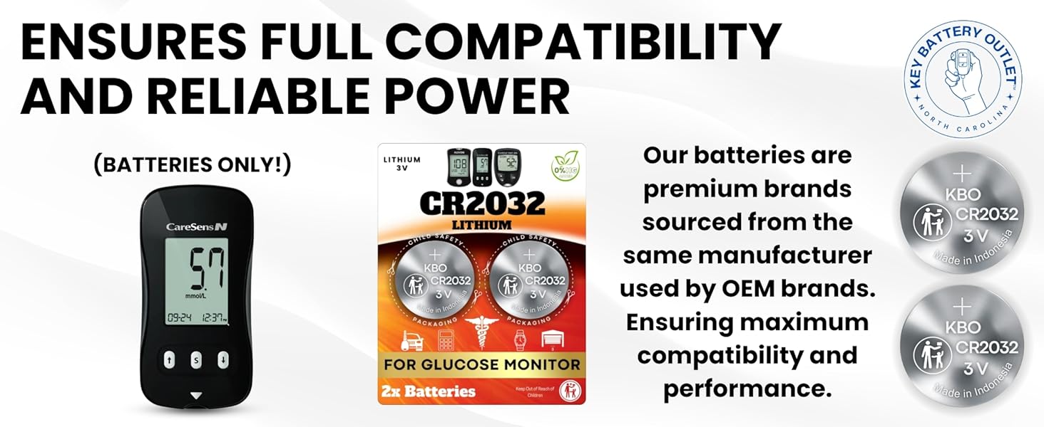 Glucose monitor battery