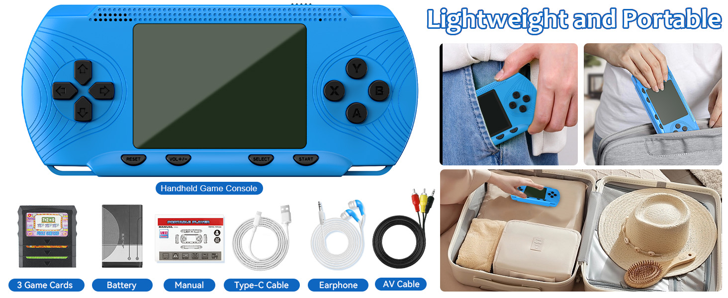 handheld games for kids 8-12 portable video game console