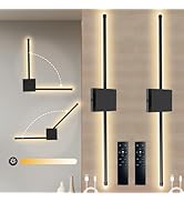 HAANGWAN Rechargeable Wall Sconces Battery Operated Wall Lights with Timer, 360° Rotating Magneti...