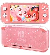 Sunmike Protective Case for Nintendo Switch Lite, Clear Glitter Switch Lite Case Soft TPU Cover w...