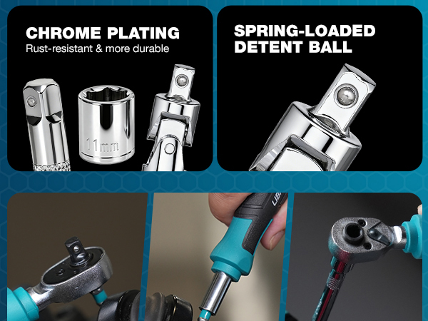  Cr-V Steel High strength and longevity Chrome Plating Spring-Loaded Detent Ball