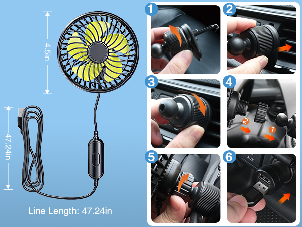 portable fan for car