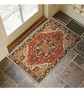 Collive Indoor Door Mat Retro Floor Mat, Non Slip Washable Doormat Quickly Absorb Welcome Mats Lo...