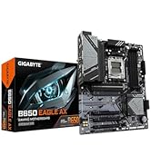 GIGABYTE B650 Eagle AX AM5 LGA 1718 AMD B650 ATX Motherboard, DDR5, Triple M.2 (1x PCIe 5.0 M.2 +...