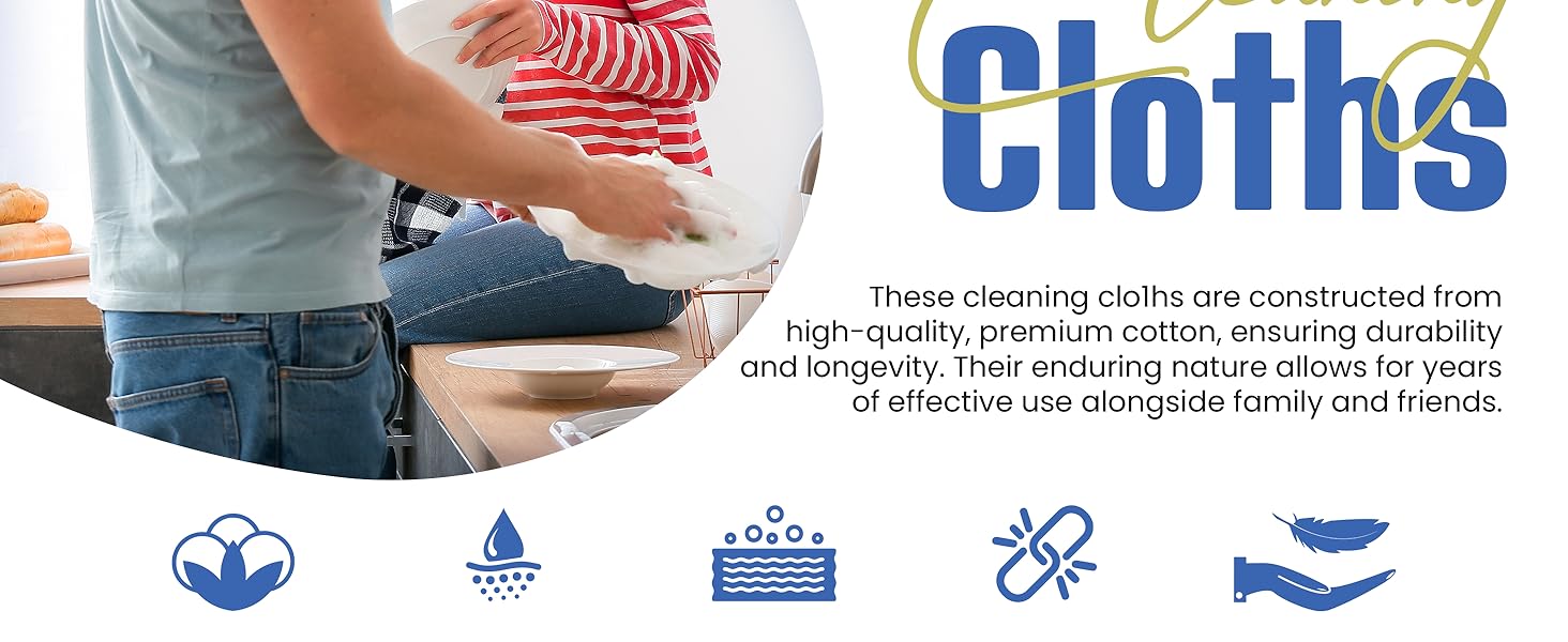 100% cotton terry towels cleaning cloths reusable cleaning cloth lint free multipurpose cleanings