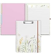 Rimilak Spiral Clipboard Folio with Refillable Lined Notepad, 14.5 x 9.8Inch, Hardcover Clipboard...