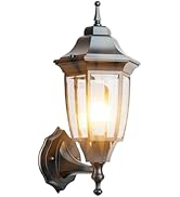 EMART Outdoor Front Porch Light, Exterior Anti-Corrosion, Waterproof Aluminum &amp; Glass Shades Wall...