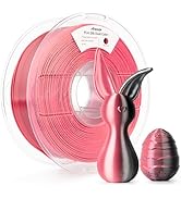 AMOLEN Silk PLA 3D Printer Filament, Dual Color Pink Black PLA 1.75mm, Shiny Color Change Filamen...