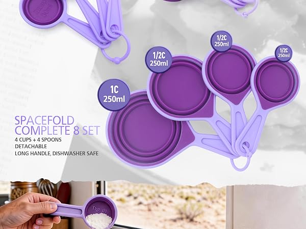 collapsible measuring cups and spoons set