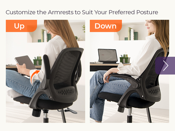 Desk Chair with Customizable Armrests