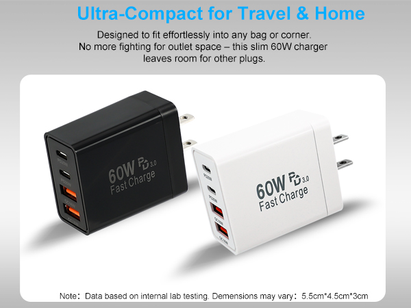 60W 4-Port Fast Charger