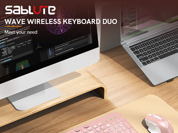 pink wireless keyboard and mouse