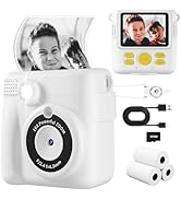 Kids Camera Instant Print, Safe Toddler Camera, Digital Cameras 2.4 in Screen 1080p, 16x Digital ...