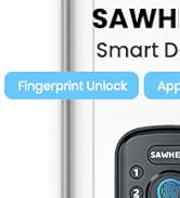 SawHero Keyless Entry Door Lock with Built-in WiFi, Fingerprint Door Lock,Smart Locks for Front D...