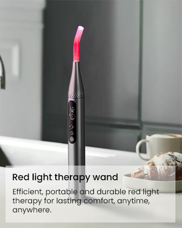 The red light therapy wand is portable, durable, and offers comfort wherever you go.