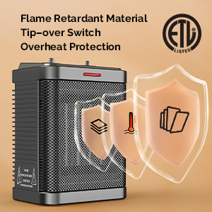 Electric Portable Heater with Safety Protection