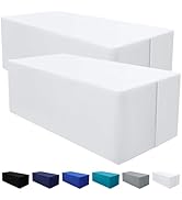 homing 2 Packs Rectangle Fitted Tablecloth, Washable Fabric Table Cloth for 6 Foot Tables, Water ...