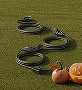 DEWENWILS 25Ft Outdoor Extension Cord Multiple Outlets, Evenly Spaced 3 Outlets Plugs with Safety...