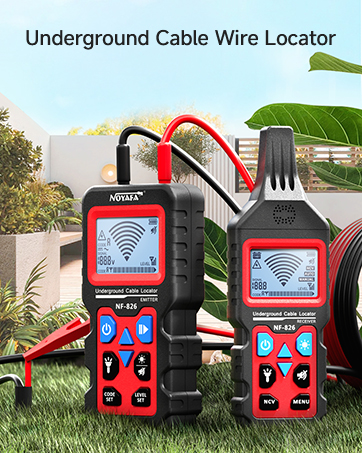 NOYAFA NF-826 Underground Cable Locator Wire Tracker, for Dog Fence Cables Irrigation, Wall and Unde...