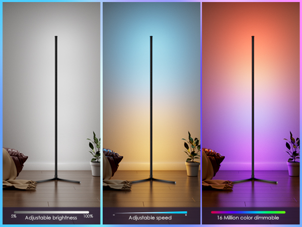 RGB LED Corner Lamp with Remote Control