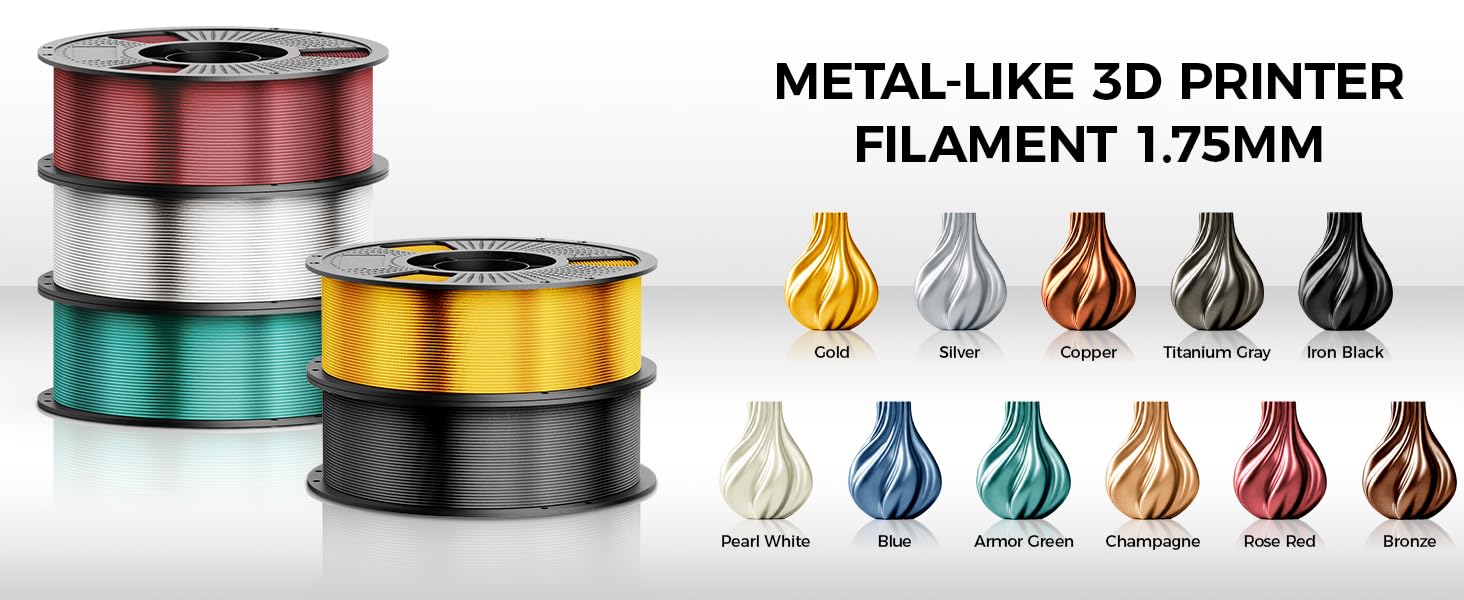 4-3D Printer Metallic PLA Filament-PC