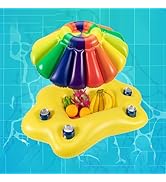 Kleeblatt Large Pool Drink Holder, Inflatable Floating Drink Holder for Pool, Pool Drink Floats f...