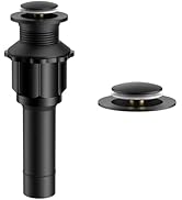 FORIOUS Bathroom Sink Drain Without Overflow, Pop-up Drain Assembly with Detachable Basket Stoppe...