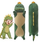 Long Dinosaur Soft Pillow Plush Stuffed Dinosaur Throw Sleeping Pillow Dinosaur Cotton Dinosaur P...