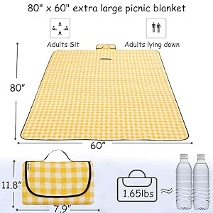 waterproof foldable picnic mat with tote beach blanket waterproof sandproof lightweight