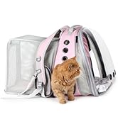 Lollimeow Expandable Cat Backpack Carrier for Large Cats &amp; Small Dogs - Airline Approved Pet Bubb...