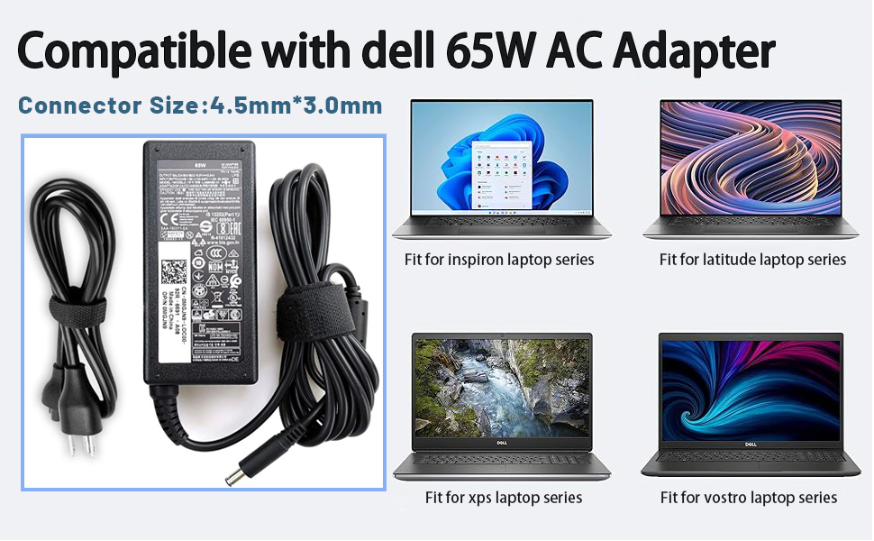 Fit for dell inspiron 15 3000 charger