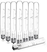 Bonlux 8-Pack 40 Watt Dimmable T6.5 Clear Appliance Light Bulbs, E17 Intermediate Base Tubular In...