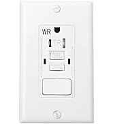 Baomain GFCI Outlet Receptacle with Switch, 15A 125VAC 60Hz, Tamper Resistant&amp;Weather Resistant,E...