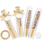 COTOPHER 60 Pcs Clear Pretzel Rod Boxes 1x1x8 Inches Chocolate Covered Pretzels Rod Box Clear Gum...