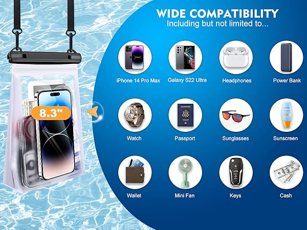 waterproof phone pouch floating