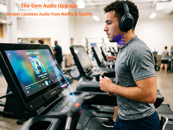Bluetooth Transmitter for Gym Machine Entertainment System