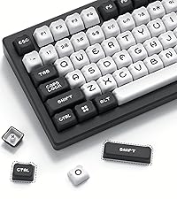 Womier Keycaps - Pink Cute PBT Keycaps MOA Dye-Sublimation 60 65 75 100 Percent, Custom Key caps Set...