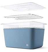 Greater Goods Sous Vide Container 12 Qt with Stainless Steel Rack, Insulation Sleeve, and Lid, (S...