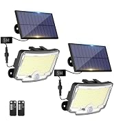 Solar Motion Lights Outdoor, [314LEDs/3Modes] Split Solar Lights Outside with Remote Control, Wat...