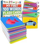 100 First Words Flash Cards – High Contrast Picture Flashcards – Educational Learning for Speech ...