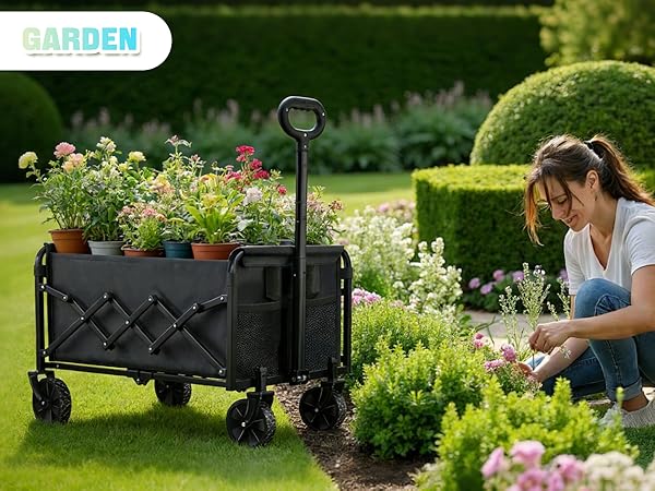 Collapsible Wagon Cart with Wheels Foldable