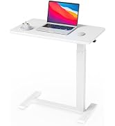 Ywin Medical Adjustable Overbed Bedside Table with Wheels, Rolling Standing Desk, Pneumatic Small...