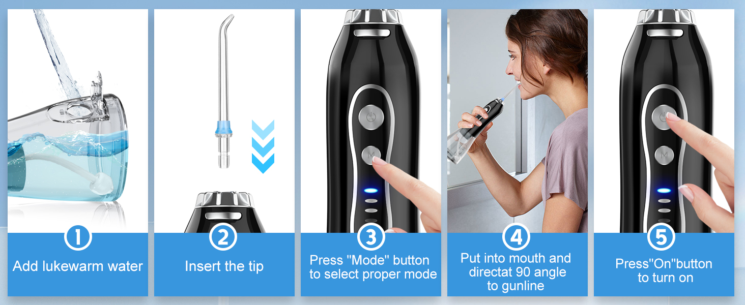 5 step for teeth cleaning
