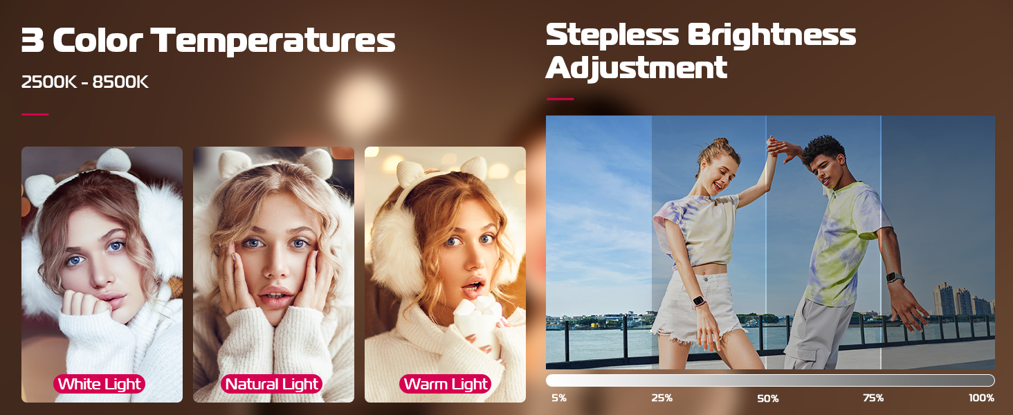 Included Sticky Ring for Phones, for Selfies/Photography/TikTok