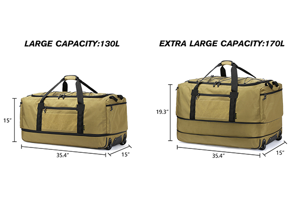 large duffle bag with wheels